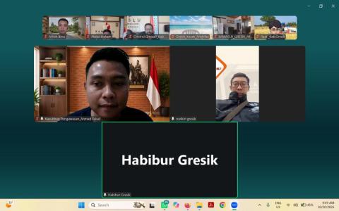 Tangkapan layar zoom bawaslu gresik
