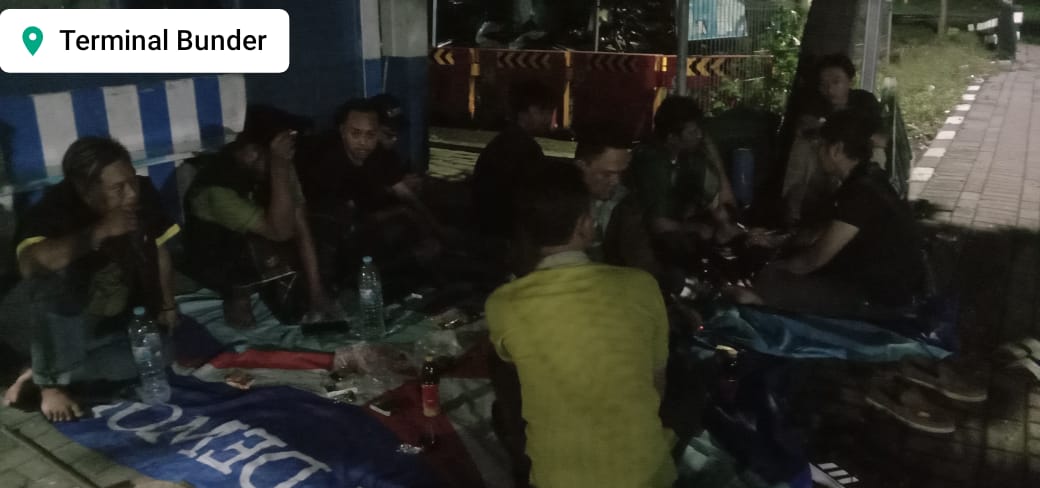 Bawaslu Gresik sedang melakukan patroli pengawasan