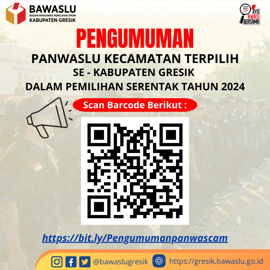 Pengumuman Panwascam Terpilih