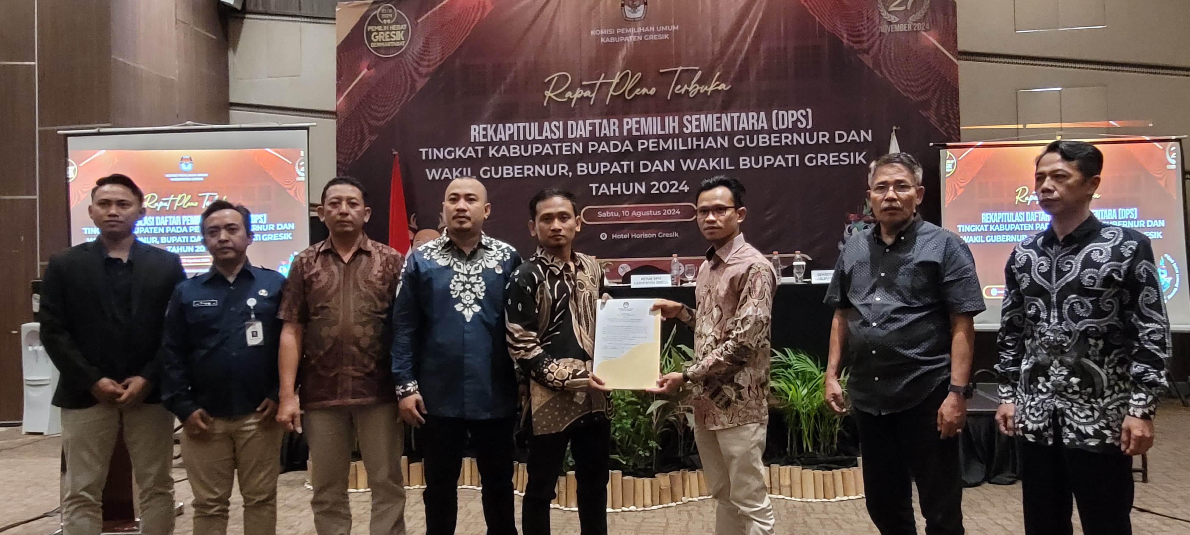 Habibur Rohman dalam Pleno penetapan DPS Bersama KPU Gresik