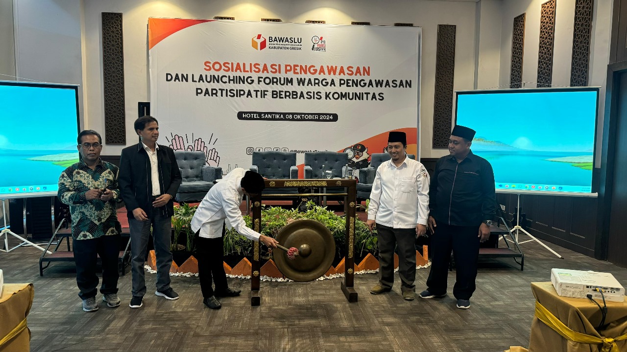 Bawaslu Gresik Launching Forum Warga Pengawasan Partisipatif