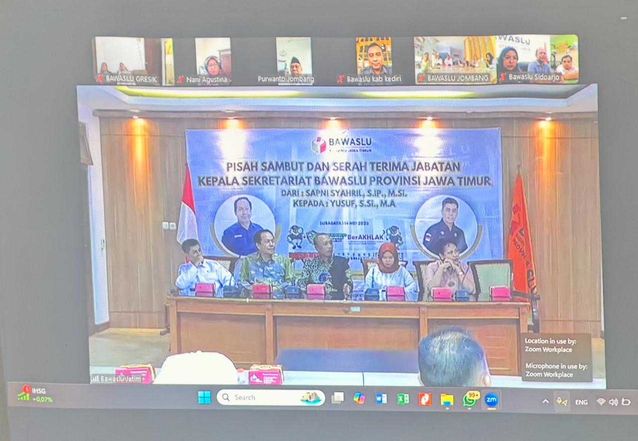 Bawaslu Jawa Timur gelar acara pisah sambut kepala sekretariat Bawaslu Jawa Timur