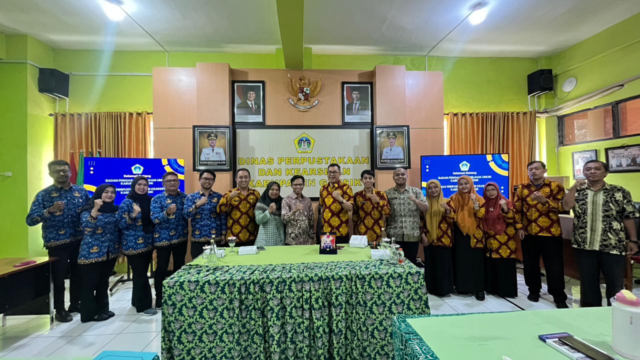 Bawaslu Gresik Audiensi ke Dinas Arsip