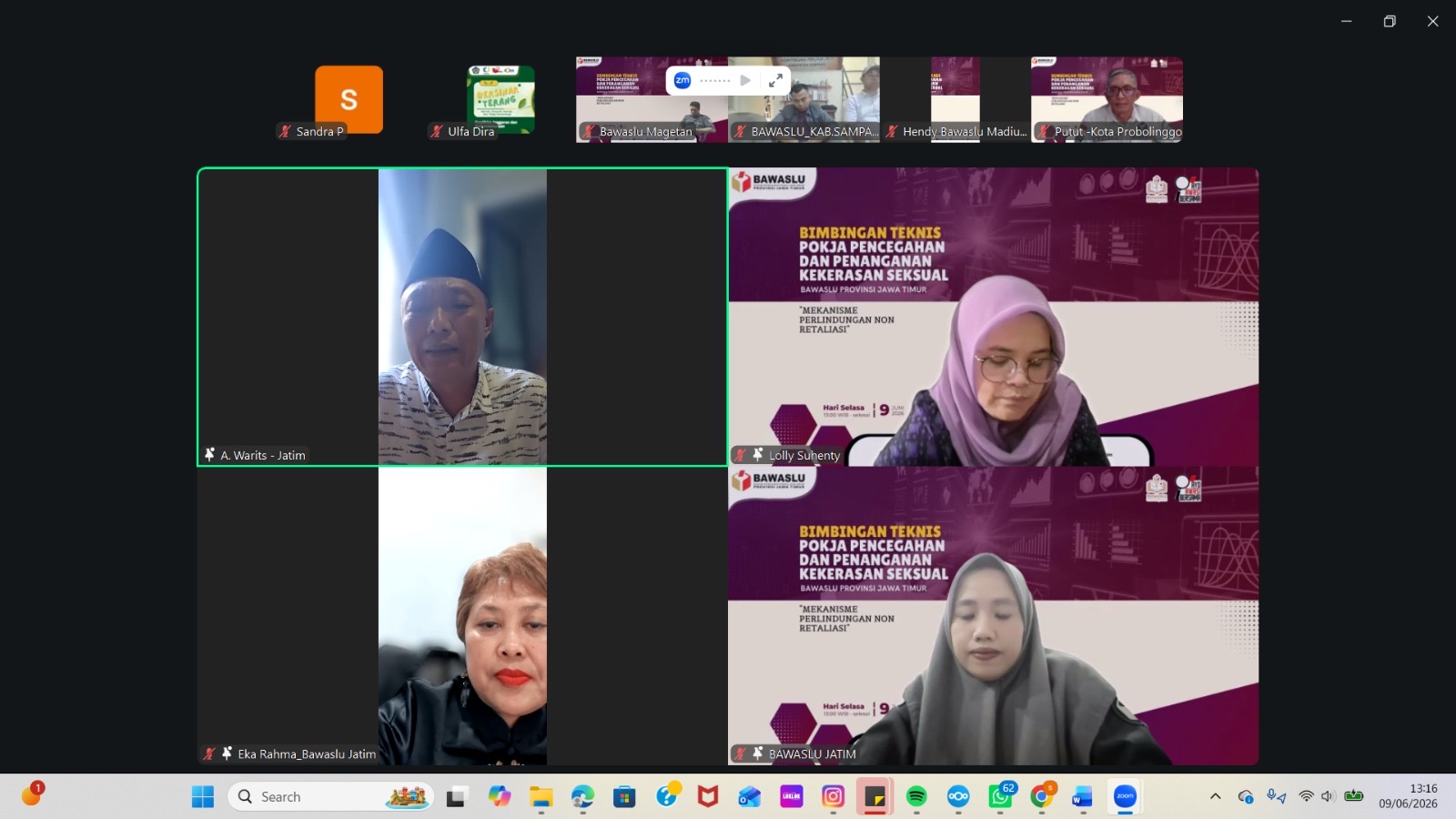 Zoom Bawaslu Jatim