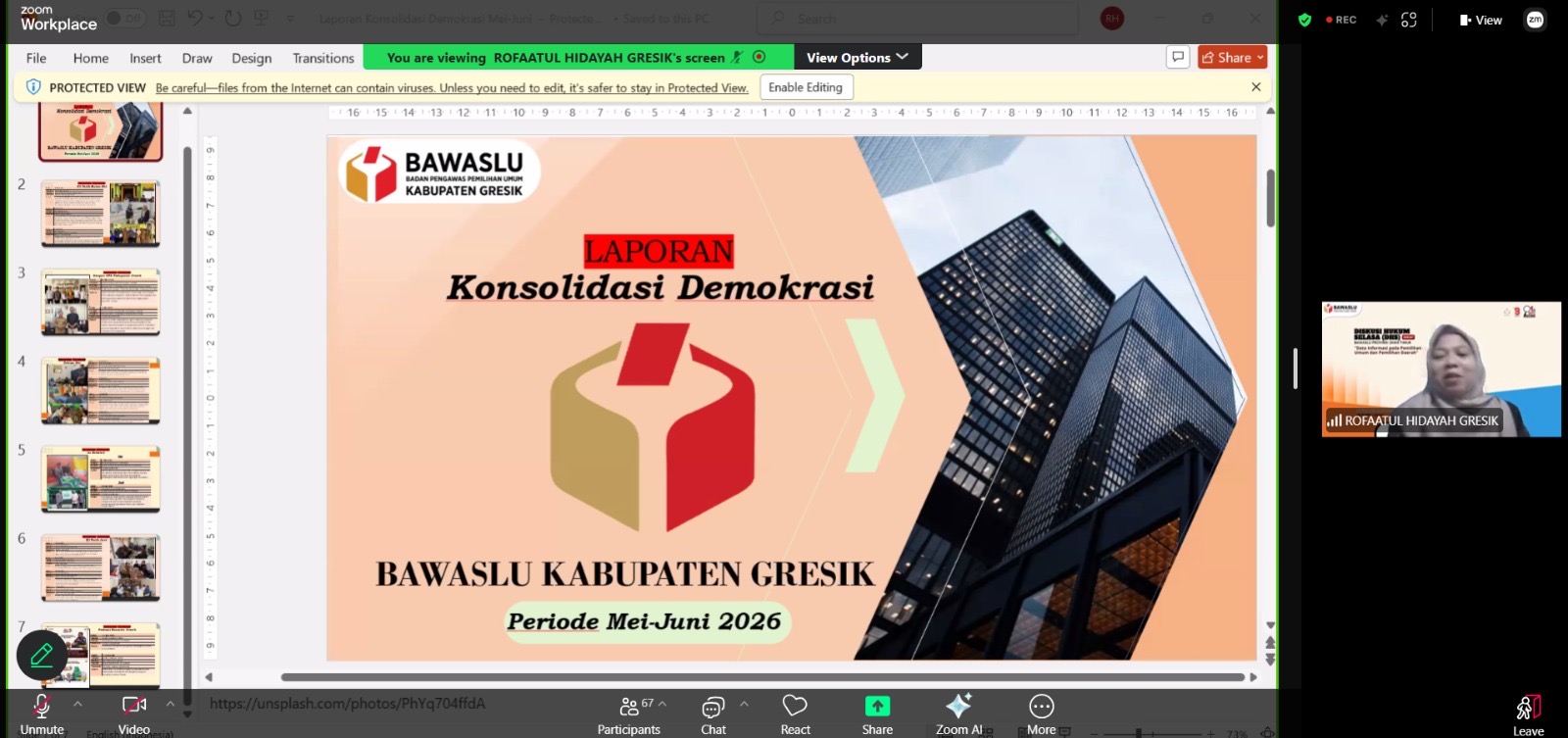 Zoom Bawaslu Jatim