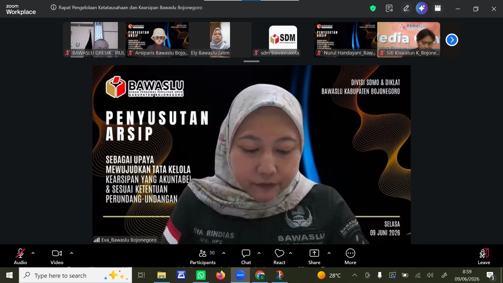 Zoom Bawaslu Jatim