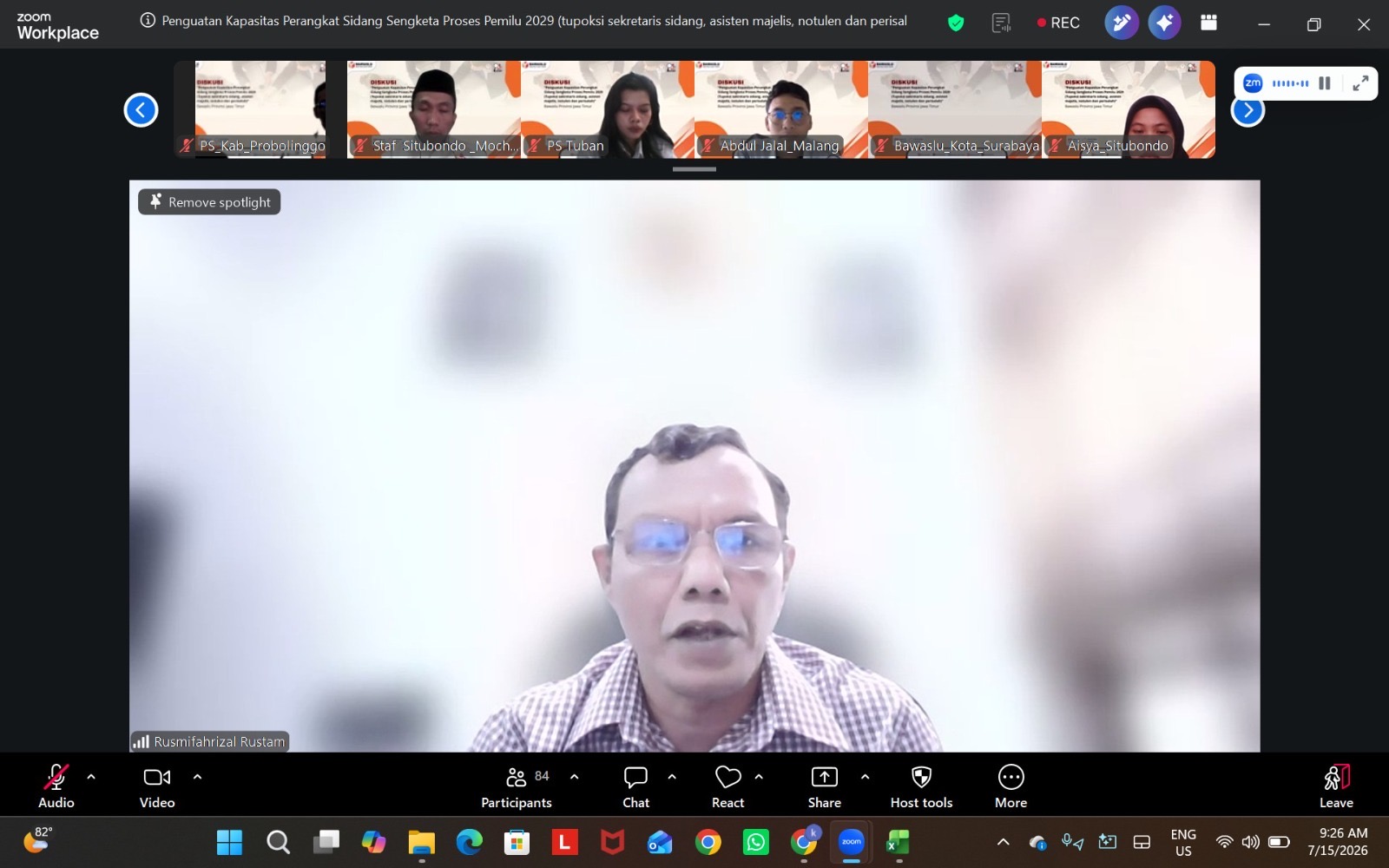 Zoom Sengketa Bawaslu Gresik