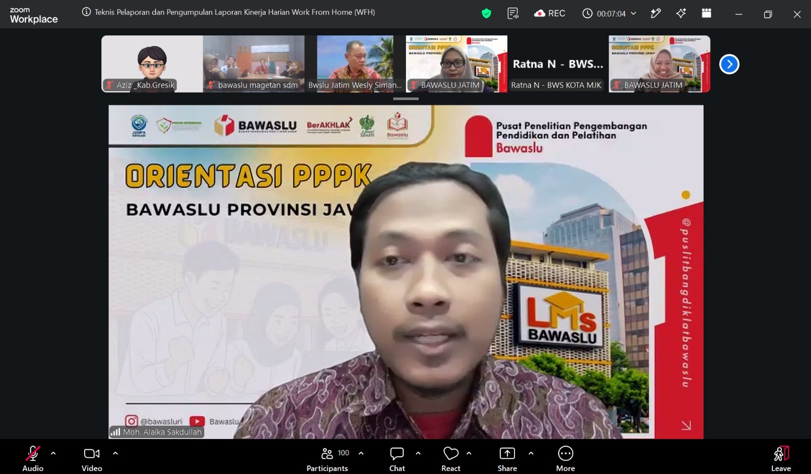 Zoom Bawaslu Jatim