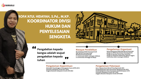 Profil Pimpinan Bawaslu Kabupaten Gresik
