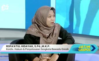 Rofa’atul hidayah narasumber dalam program jatim gaspol di jtv 