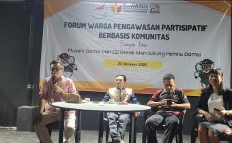 Bawaslu Gresik forum warga bersama komunitas Esport